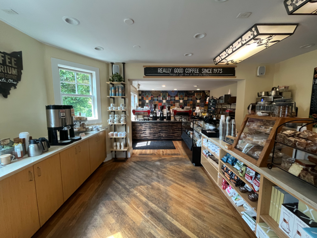 The interior ordering area of Coffee Emporium in Hyde Park
