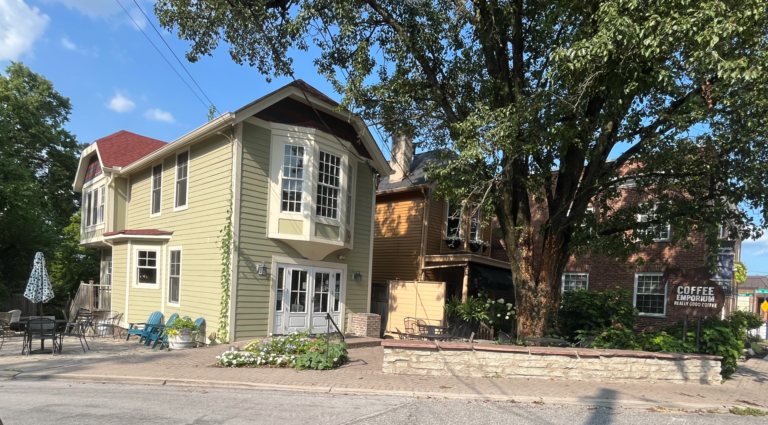 A look at the outside of Coffee Emporium in Hyde Park from across the street.