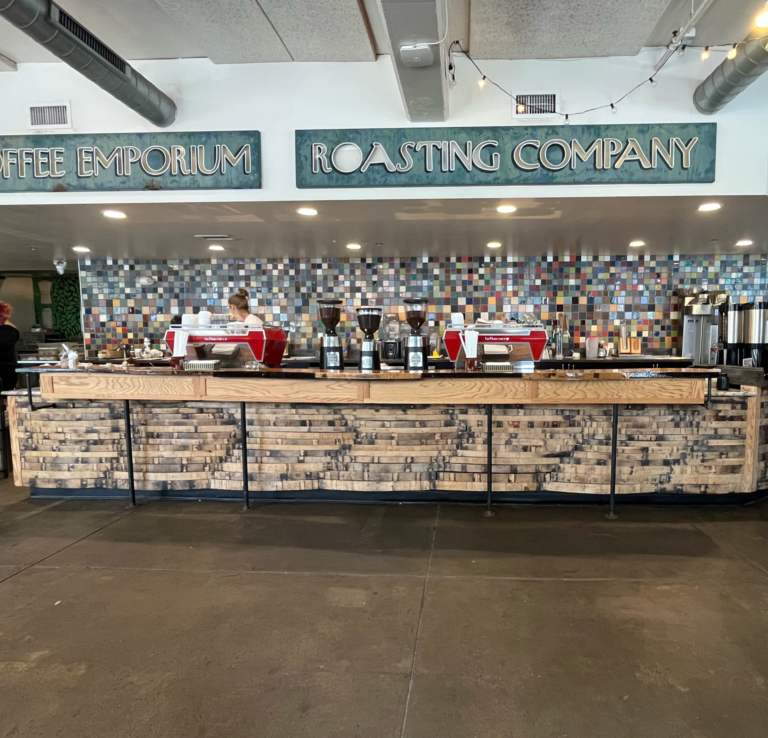 The ordering counter inside Coffee Emporium in OTR